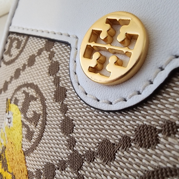 NWT ~🌻VERY RARE🌻Tory Burch T Monogram Jacquard Embroidered Crossbody & Wallets - Picture 13 of 16